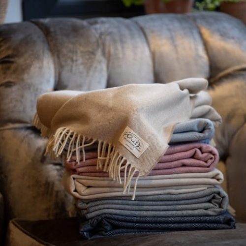 Merino Herringbone Throws